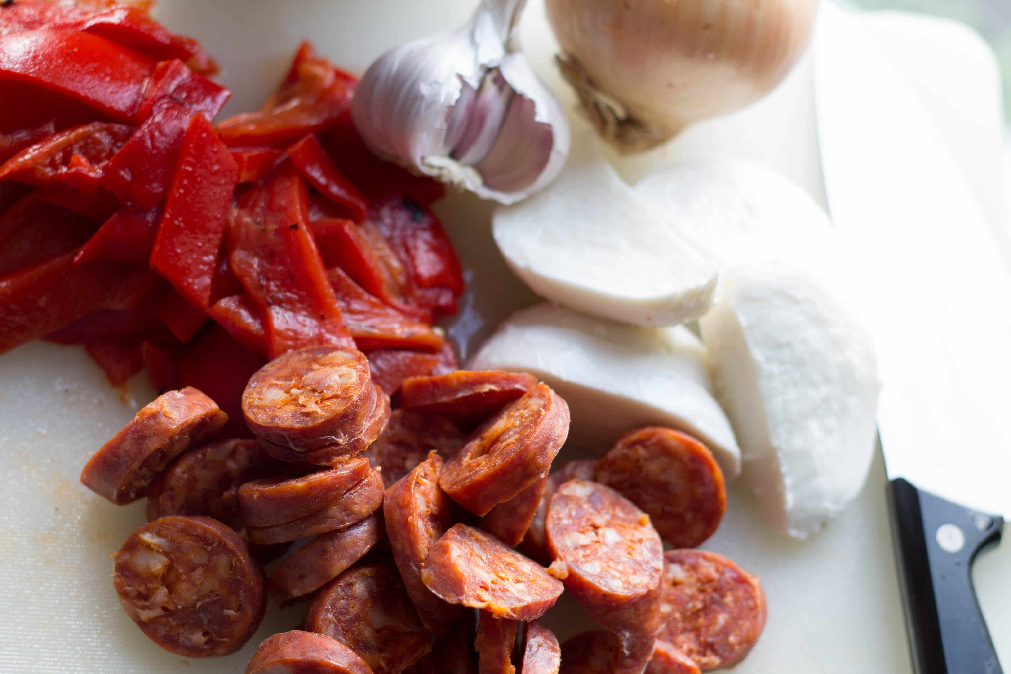 15 Minute Chorizo & Roasted Red Pepper Pasta Erren's Kitchen