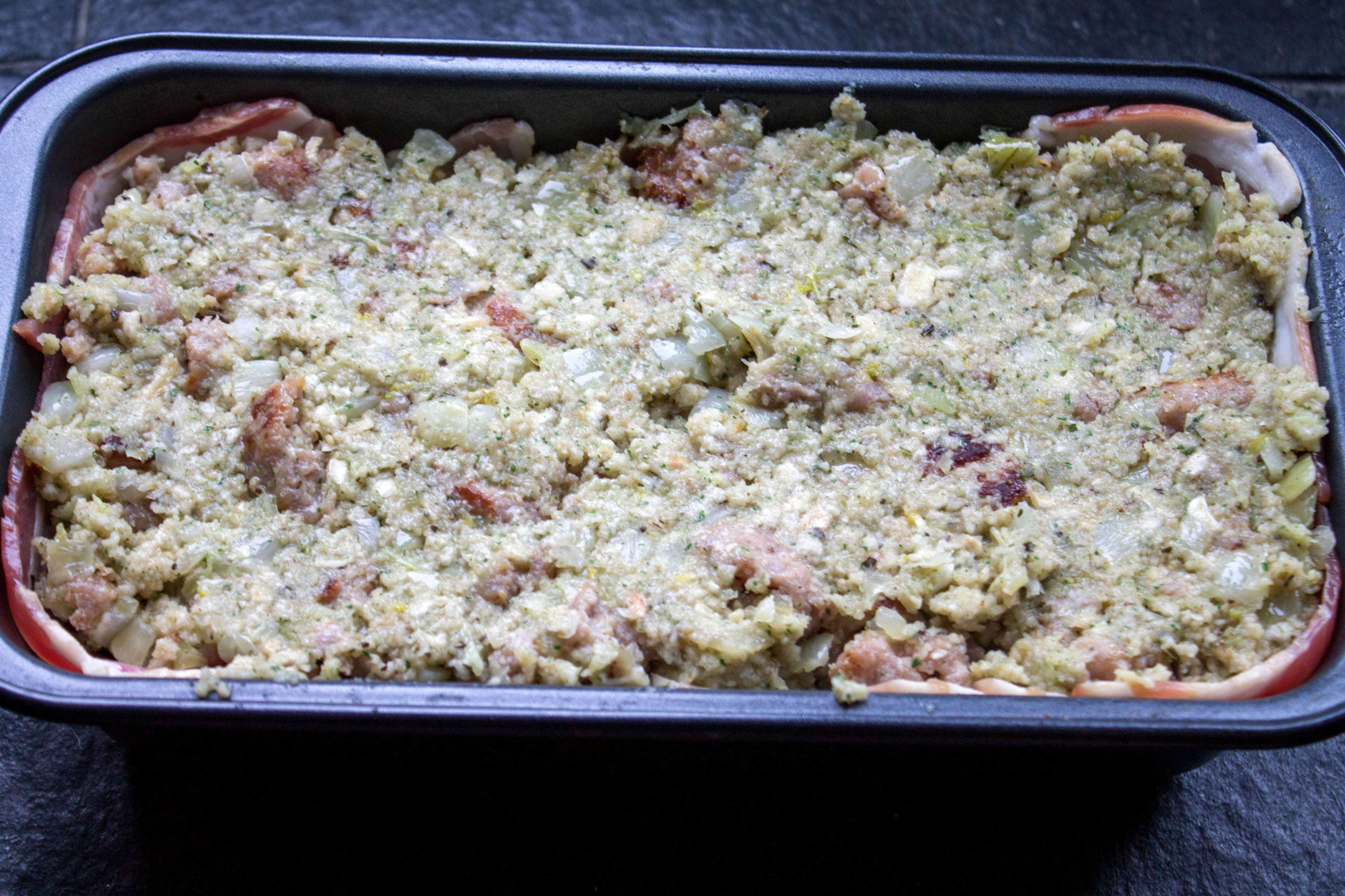 Bacon Wrapped Sage & Sausage Stuffing Erren's Kitchen
