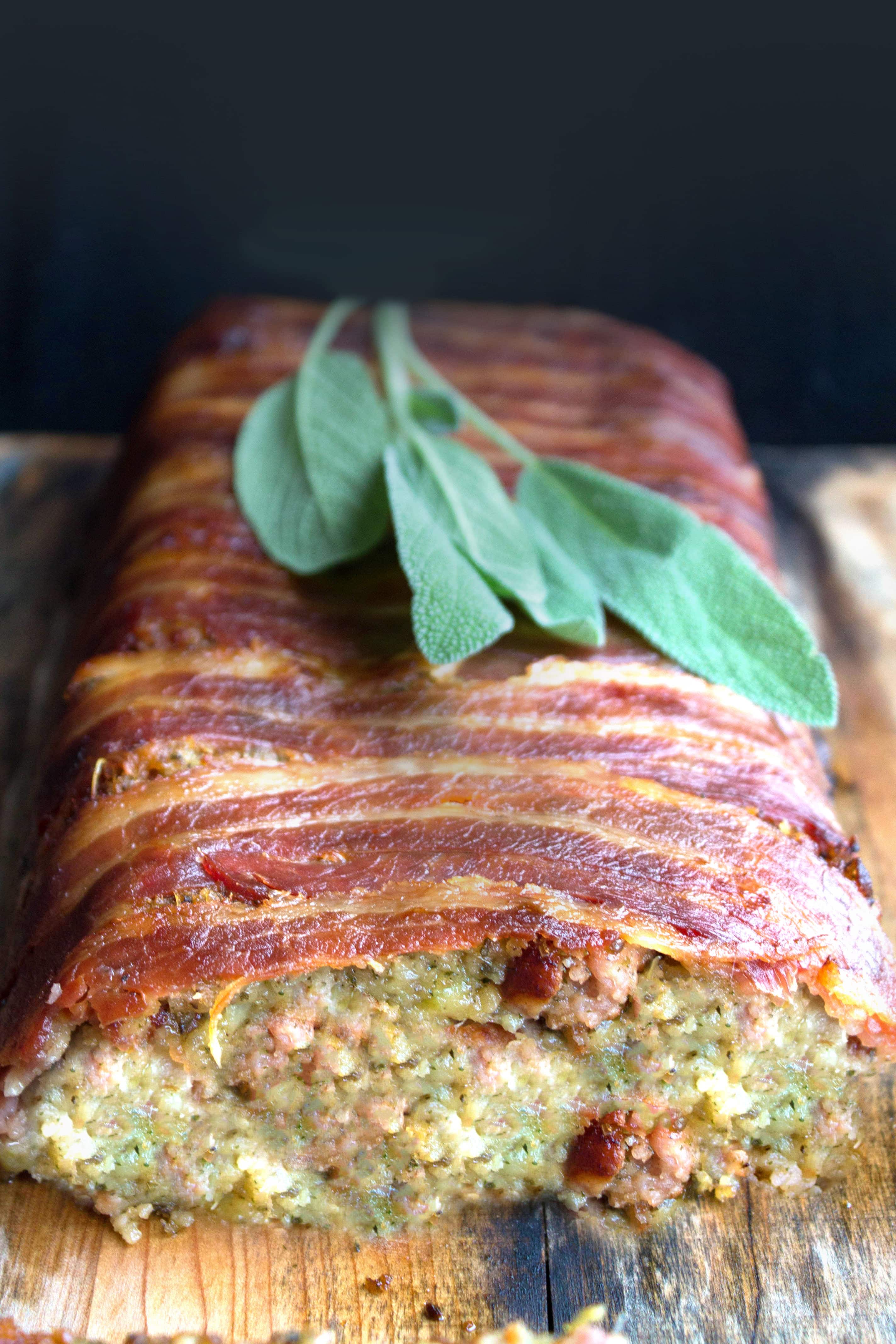 Bacon Wrapped Sage & Sausage Stuffing Erren's Kitchen