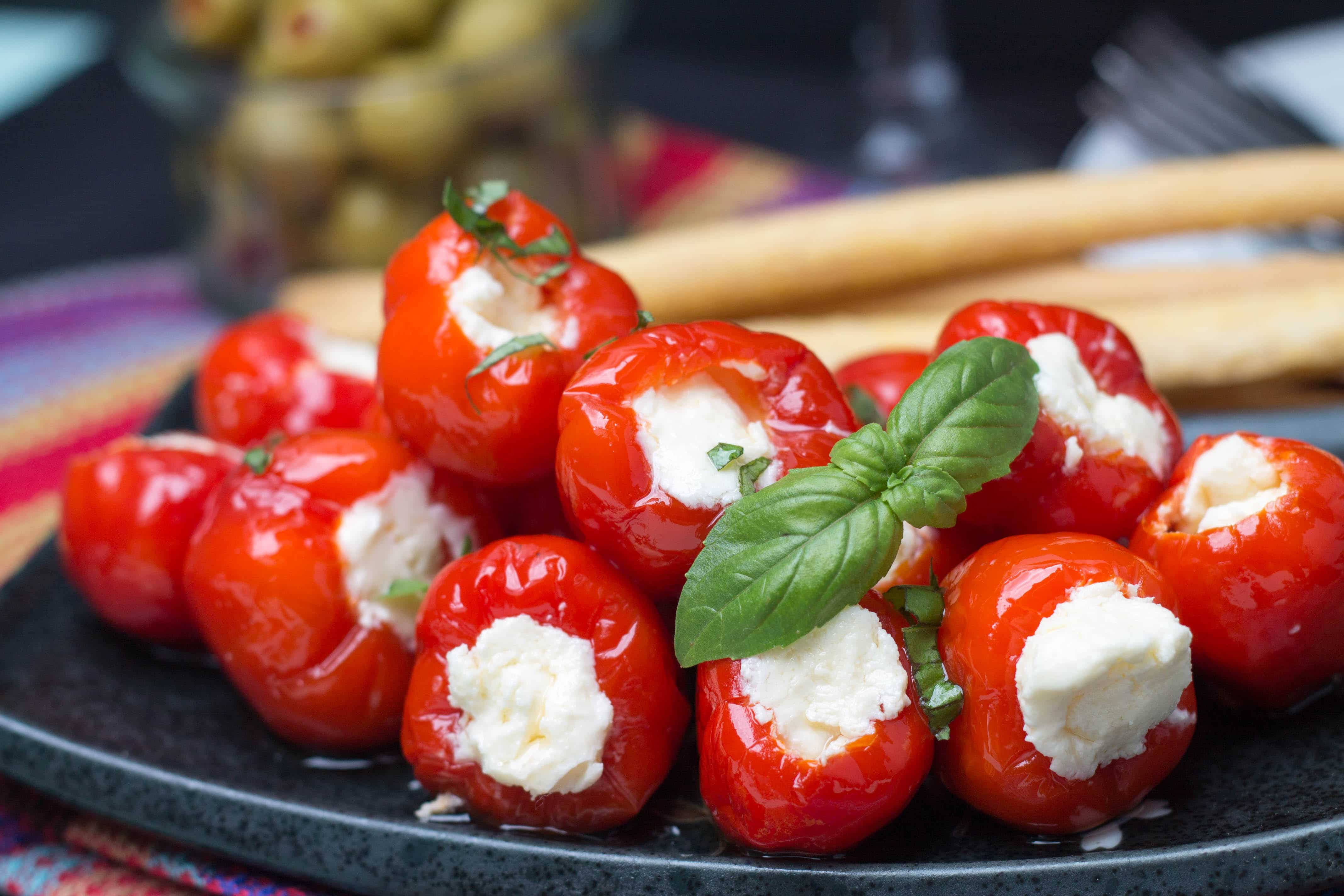 Cream Cheese &amp; Ricotta Stuffed Peppadew Peppers - Erren&amp;#39;s Kitchen