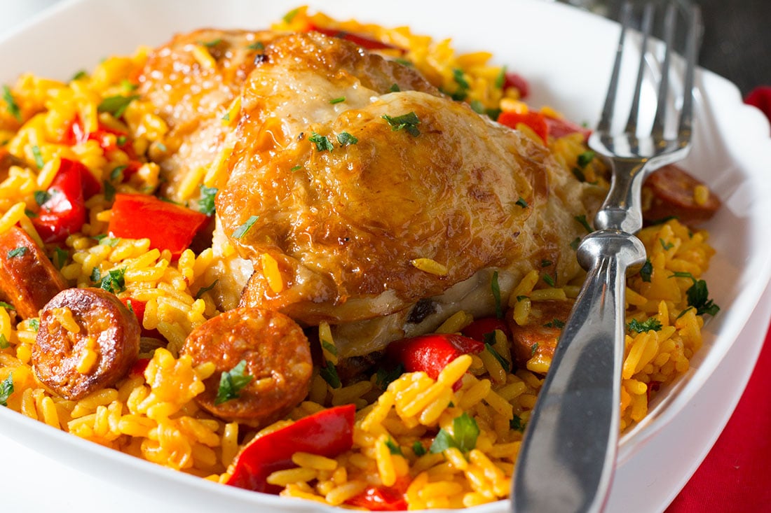 Chicken & Chorizo Paella - Erren's Kitchen