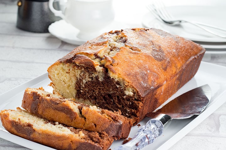 Glazed Marble Pound Cake