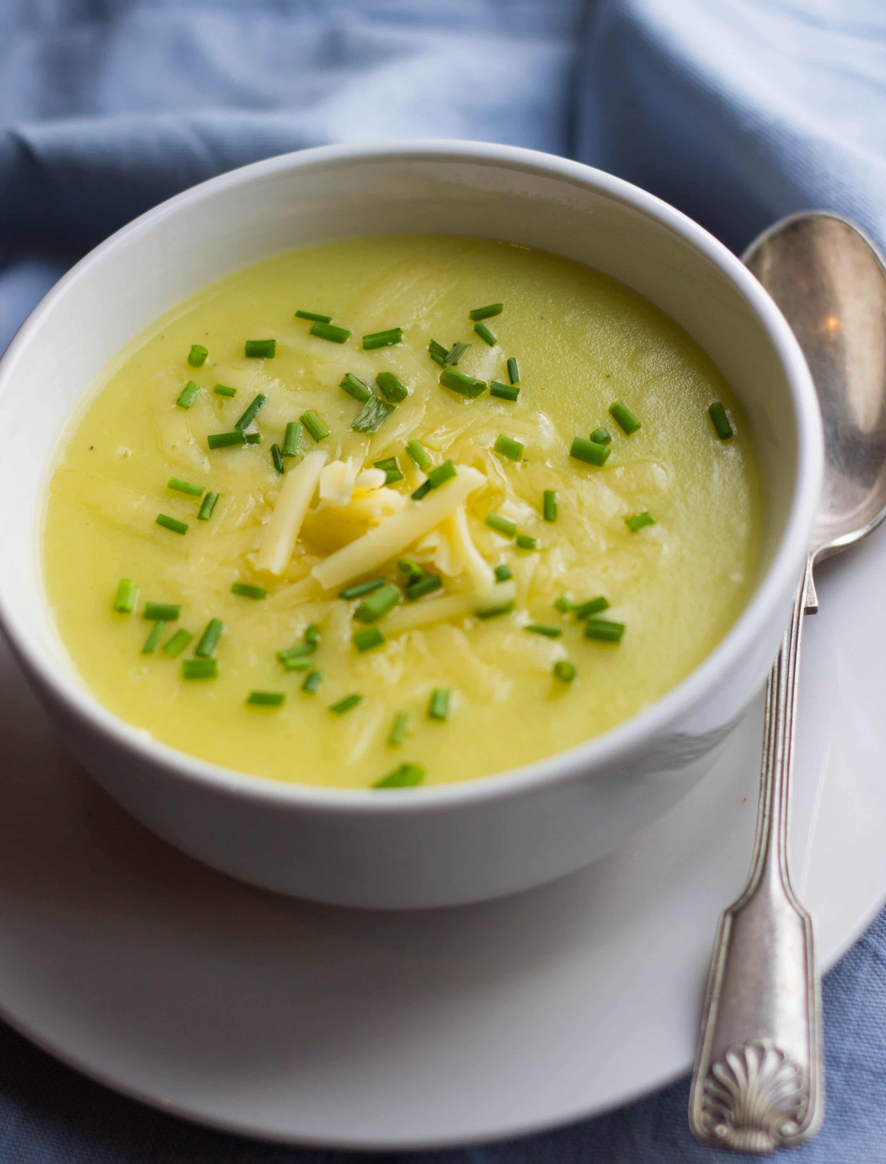 Potato Leek Soup - A smooth, creamy, no cream recipe that's full of flavor.