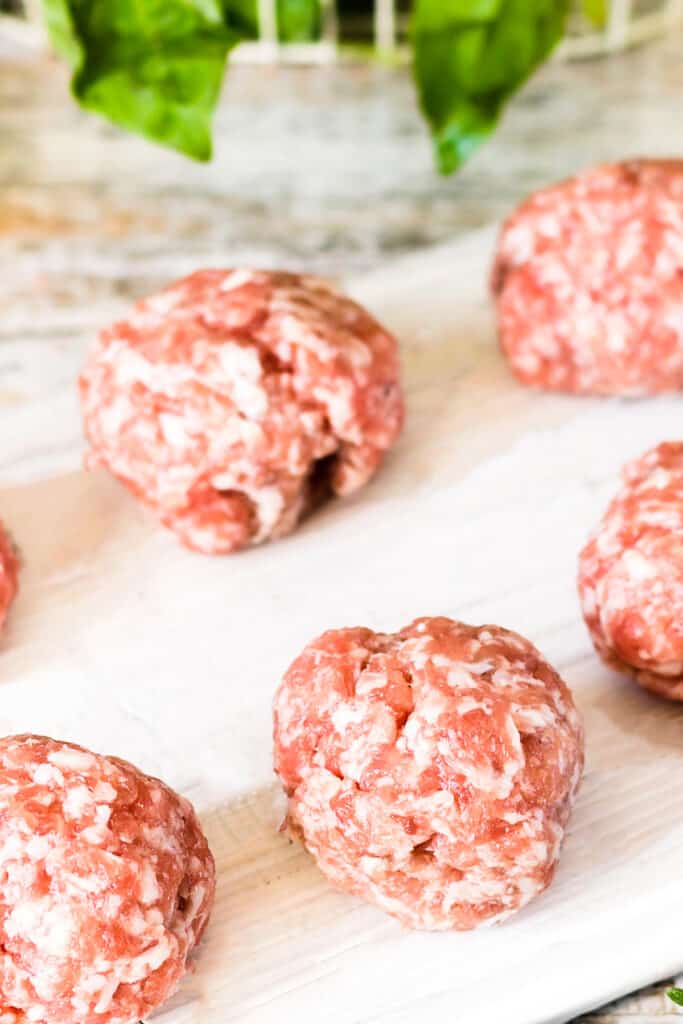 meatballs lined up