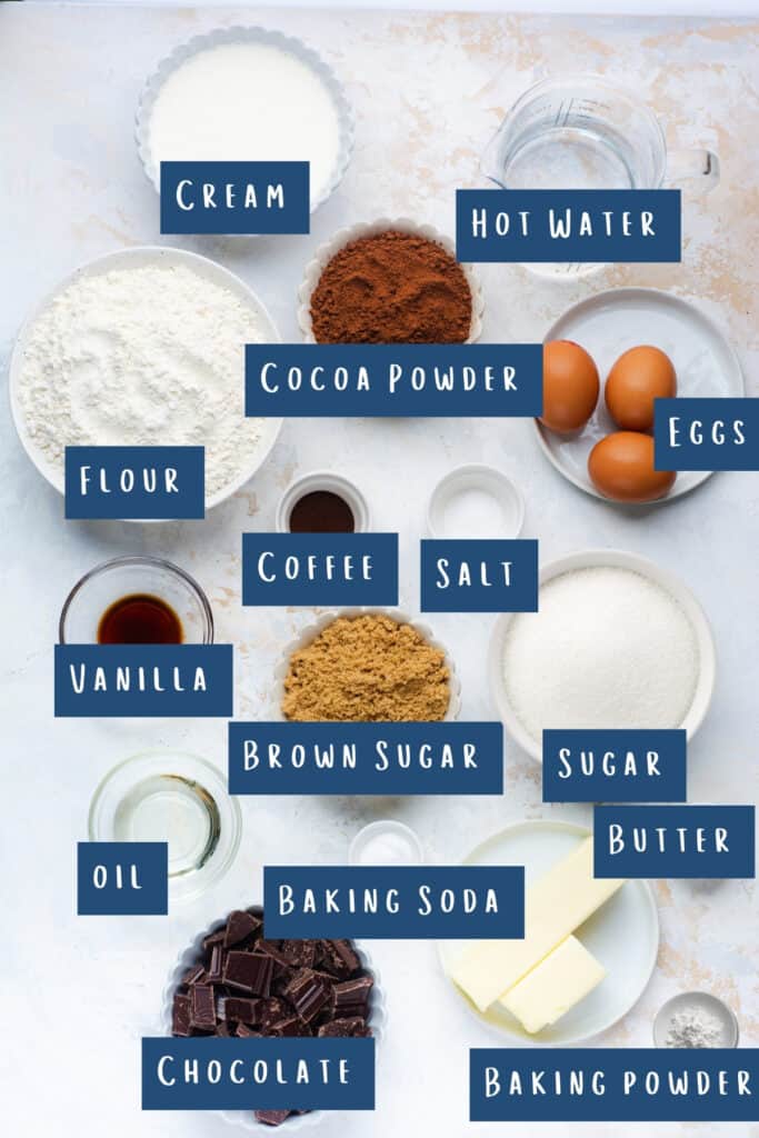 all of the ingredients for this recipe laid out on a table.