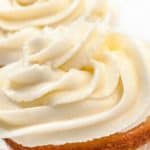 Butter Frosting swirled on top of a cupcake