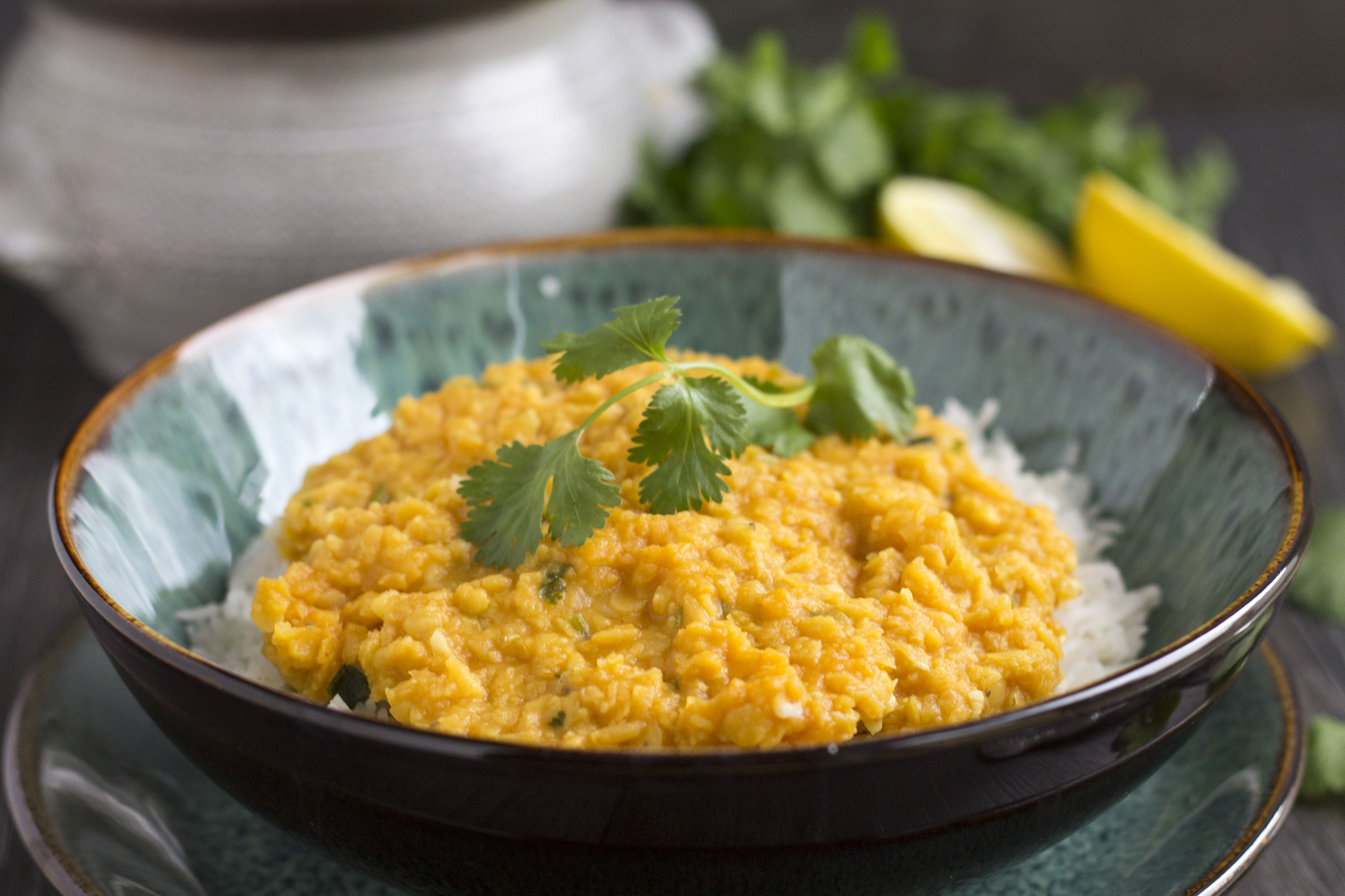 Tarka Dal Recipe - Erren's Kitchen - This super healthy, split pea verion of Tarka Dall is a delicious vegetable curry that will appeal to the taste buds of vegetarians and meat eaters alike. This recipe is packed full of flavor and a perfect warming meal on a chilly day.