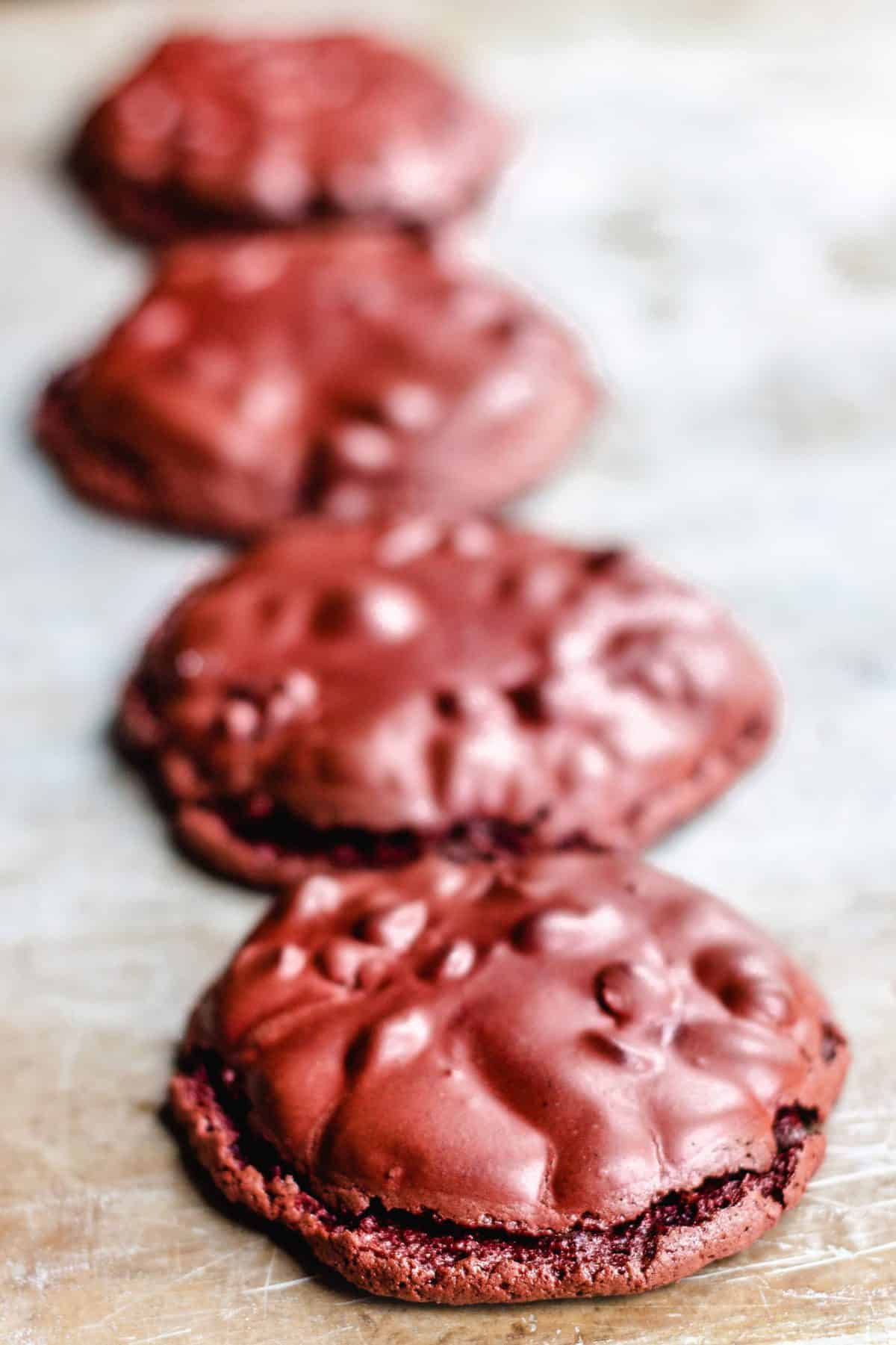 Flourless Red Velvet Cookies