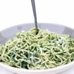 Spaghetti with Spinach Sauce