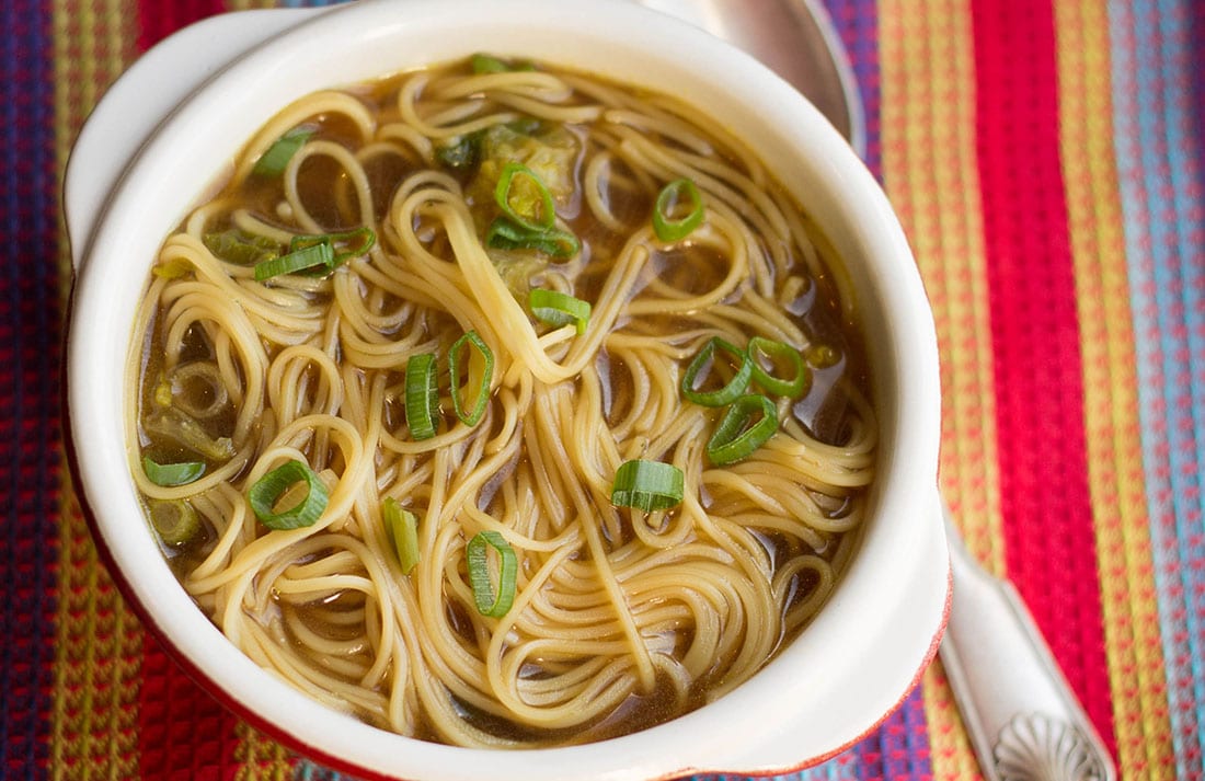 This recipe for Quick & Easy Chinese Noodle Soup makes a super simple, aromatic broth that's packed with noodles and Asian flavor. Once you try this recipe, you'll never go back to the packaged soups again!