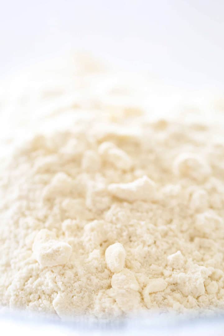 the butter cut into the flour mixture