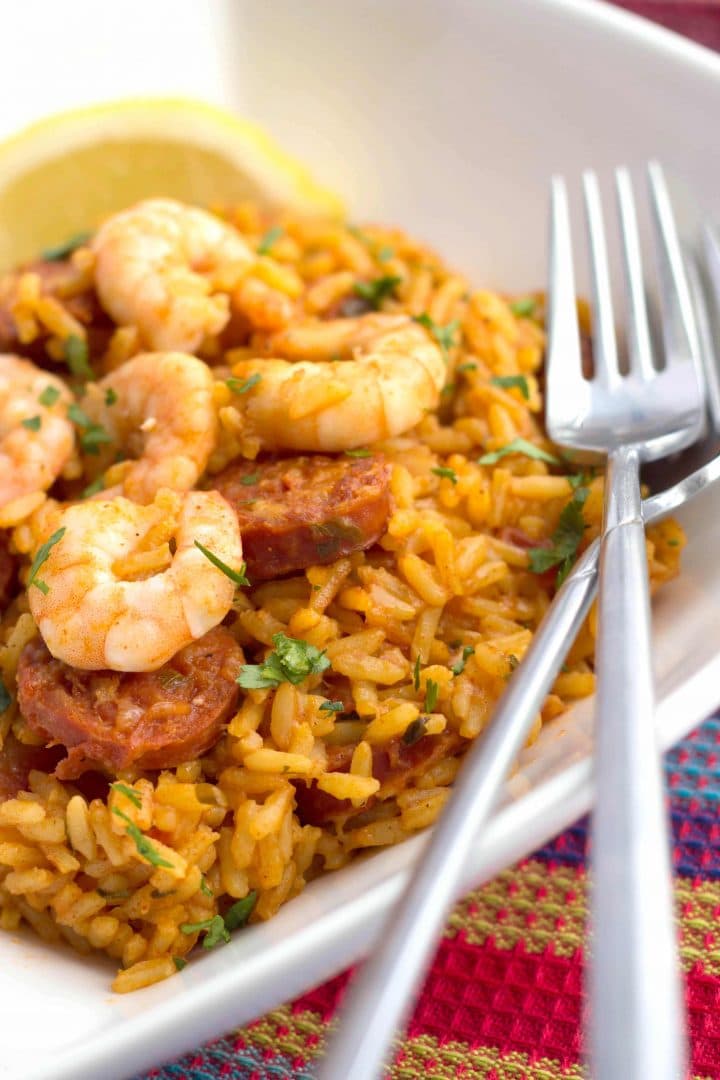 One Pot Shrimp and Chorizo Rice Erren's Kitchen
