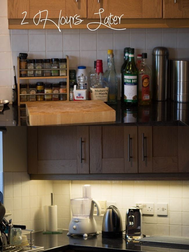 clean counter top and appliances after pictures.