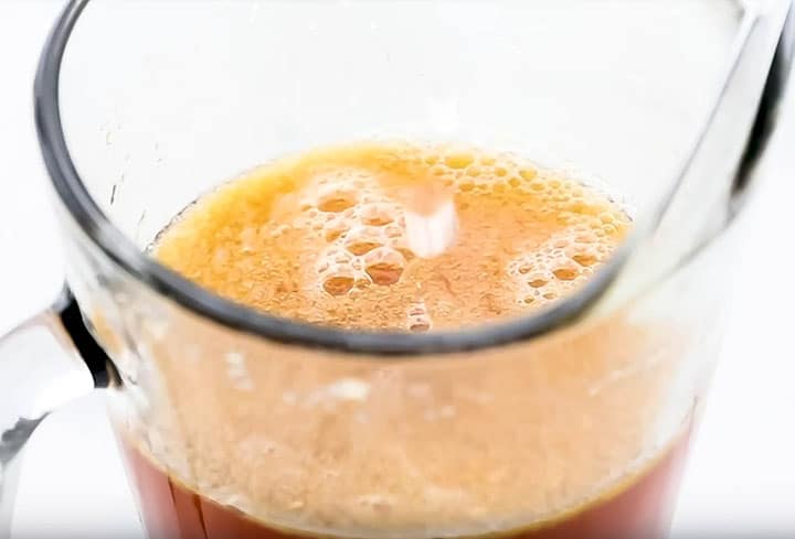 The peach nectar added to the tea