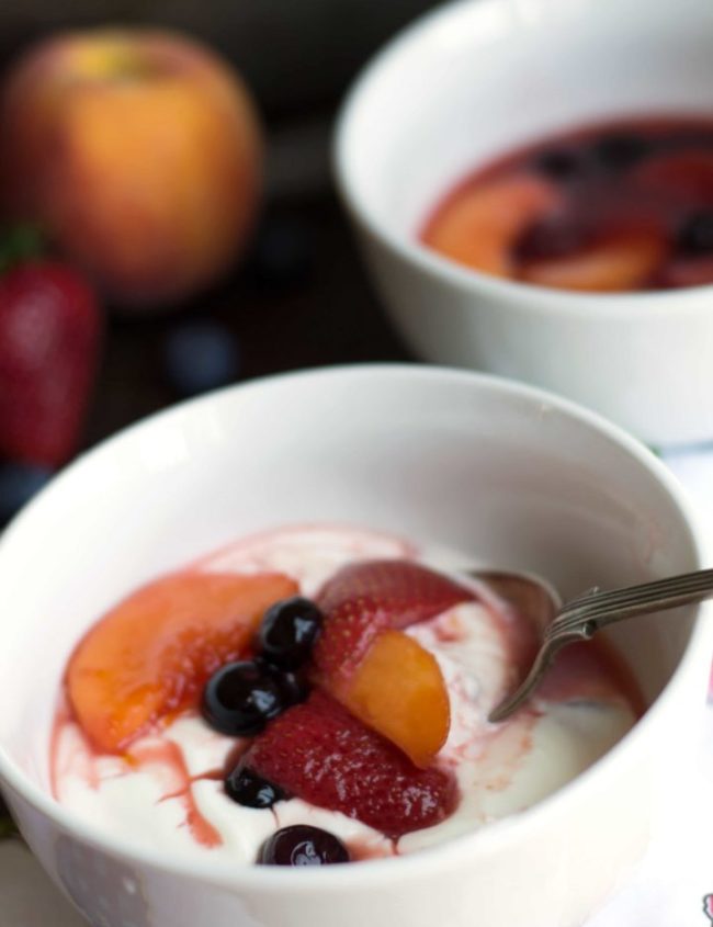 summer fruit compote
