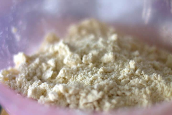 a bowl full of flour