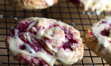 Iced Raspberry Scones