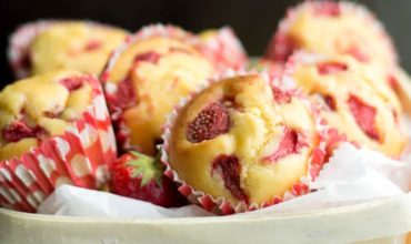 Strawberry Honey Cornbread Muffins