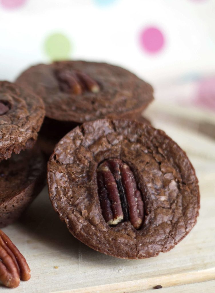 Triple Chocolate Brownie Bites close up