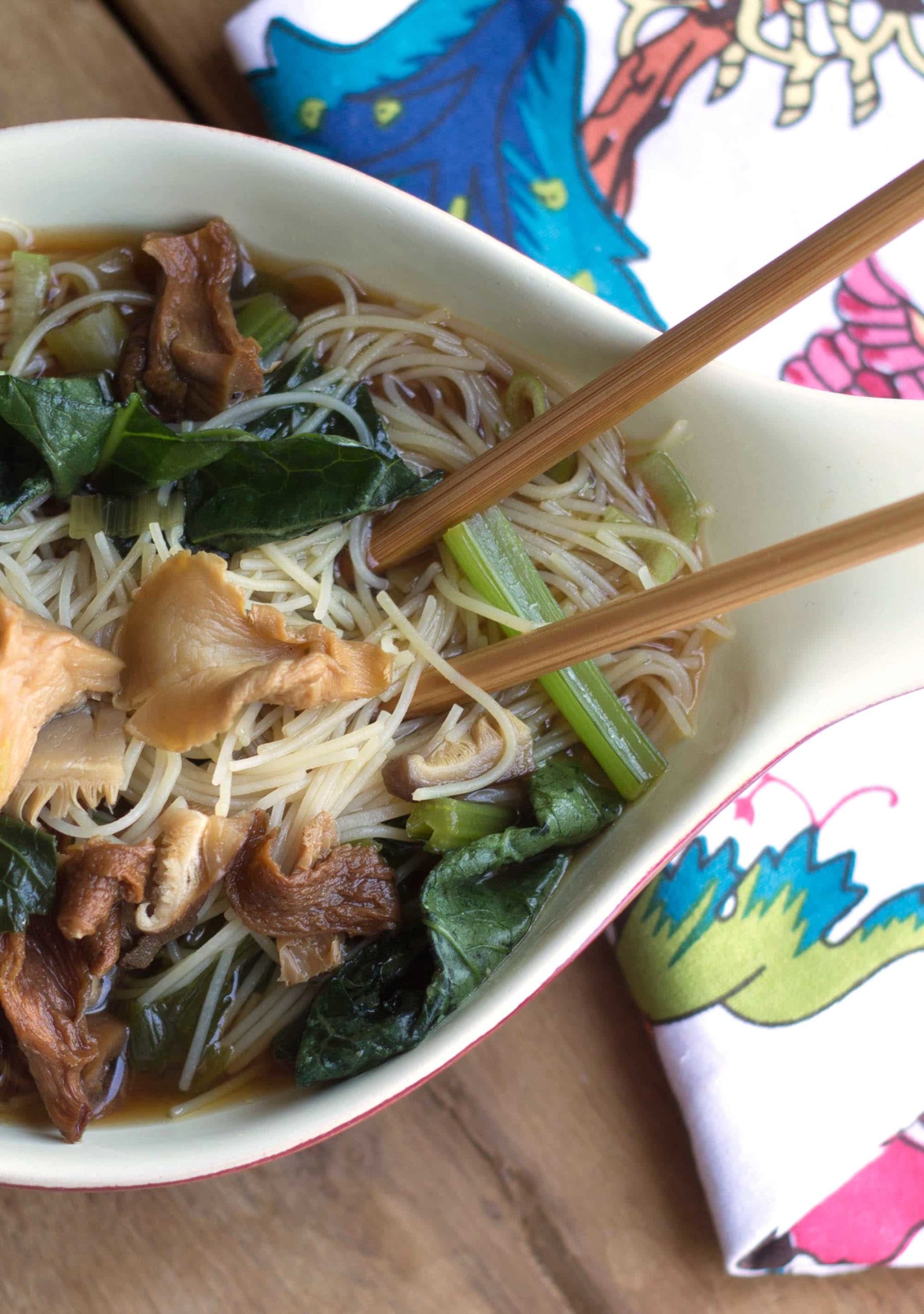 Chinese Mushroom Noodle Soup | Erren's Kitchen