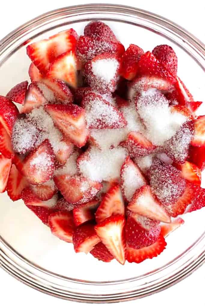 strawberries and sugar