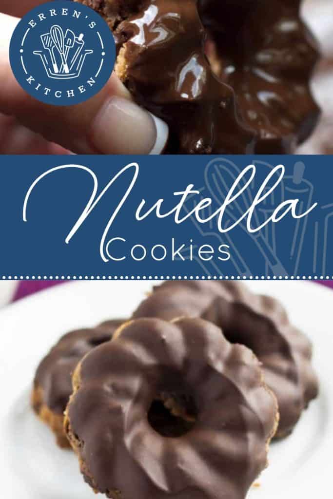 nutella cookies on a plate ready to eat