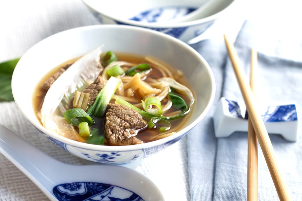 Chinese Beef Noodle Soup - Erren's Kitchen - Wonderfully fragrant and deliciously healthy, this simple soup makes the perfect warming meal.