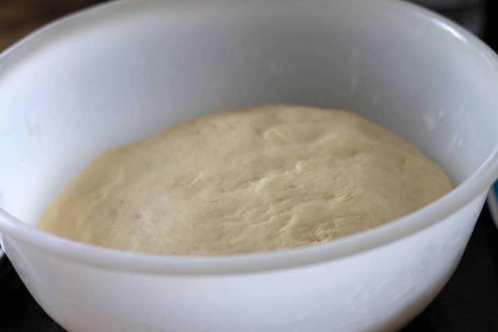 Quick Rise dough in a bowl after first rise
