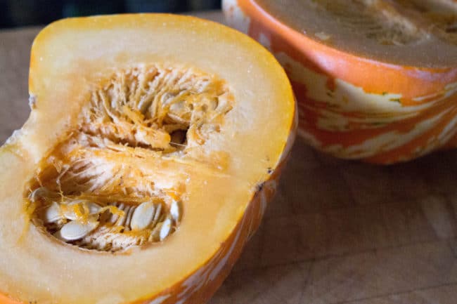 squash cut in half