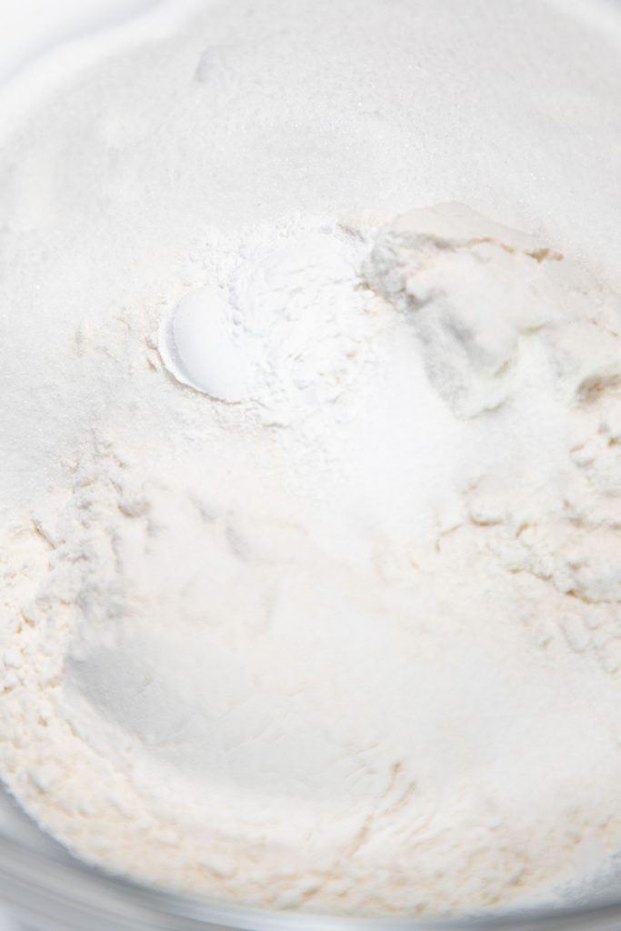 The flour mixture in a bowl