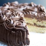 Rich Vanilla Cake with Chocolate Fudge Icing - Erren's Kitchen - You can't go wrong with this classic party cake. Every bite will bring a taste of nostalgia.