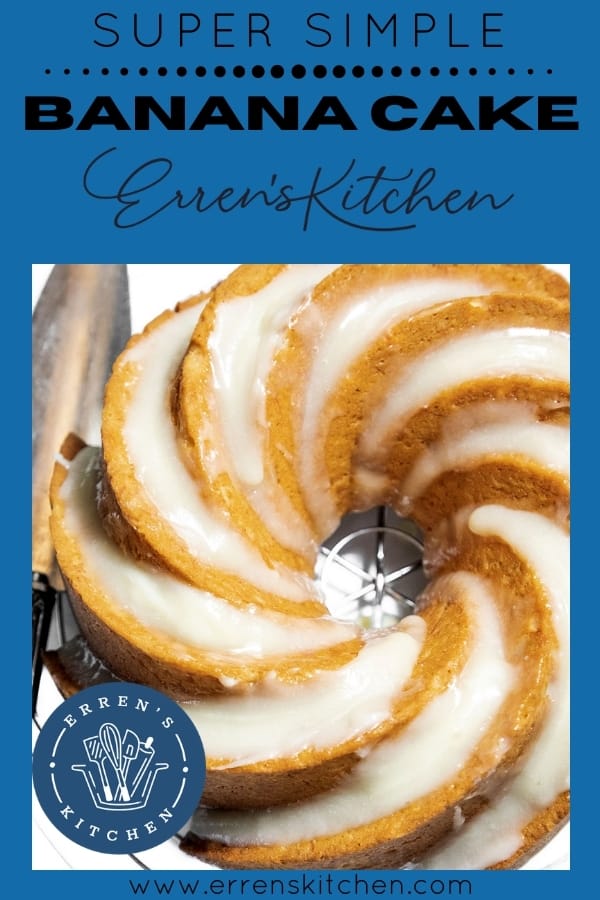 Bundt Cake with Cream Cheese Icing on acooling rack