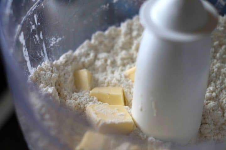 butter flour and sugar in a food mixer