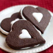 Chocolate and Marshmallow Cookies on a plate