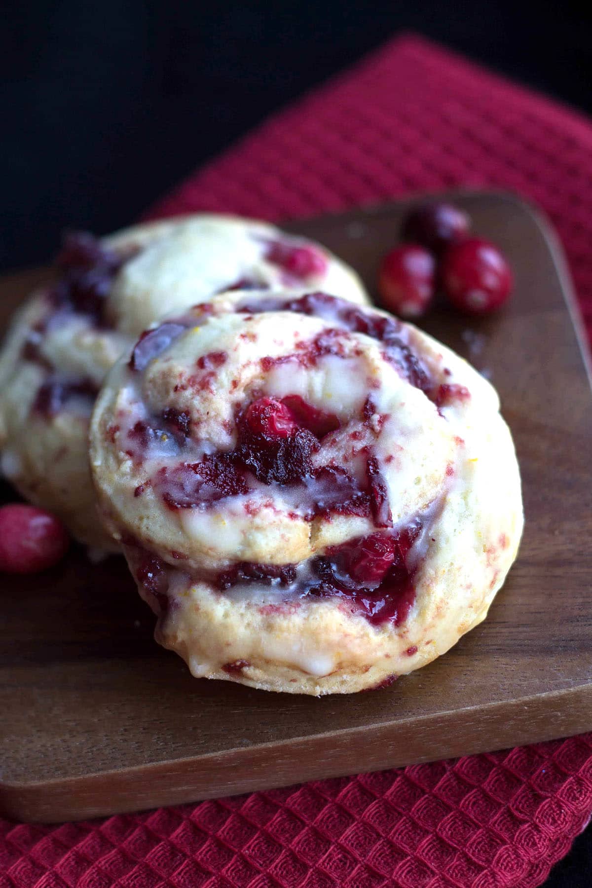 Iced Cranberry & Orange Swirl Scones - Erren's Kitchen