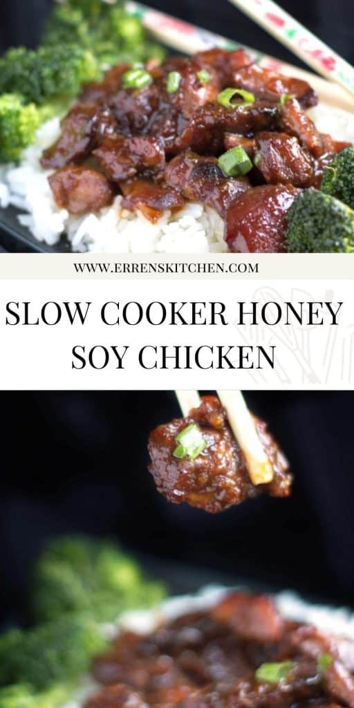 honey soy chicken on a bed of rice
