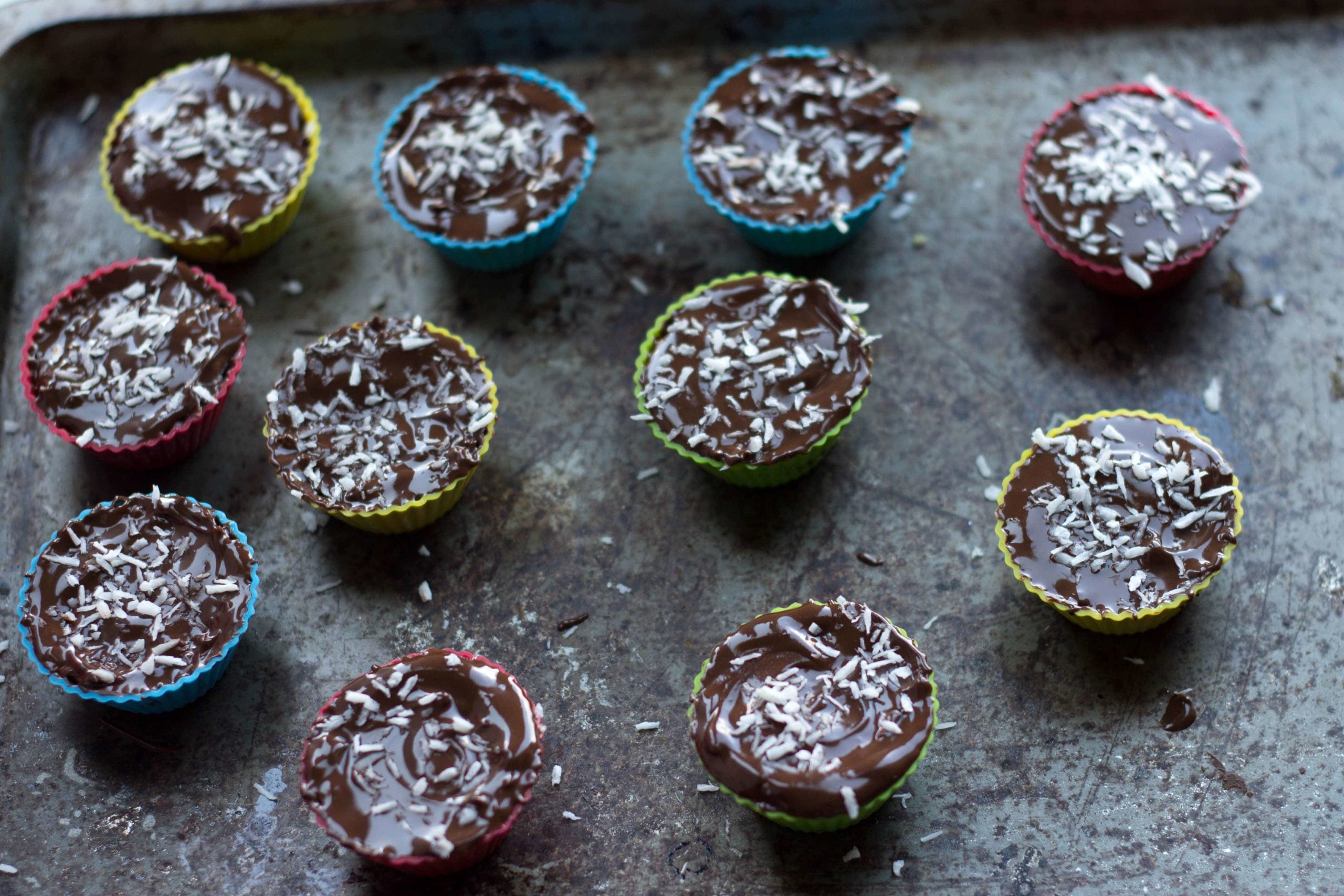 the filled chocolates topped with coconut