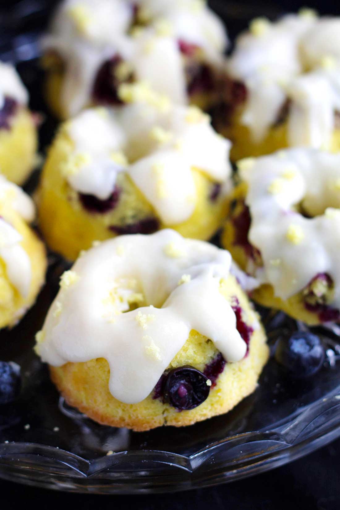 Easy One Bowl Lemon Blueberry Cake with Cream Cheese Frosting