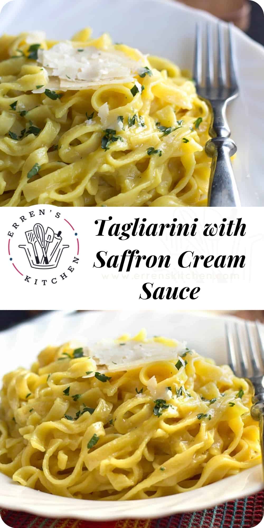 Quick & Easy Tagliarini with Saffron Cream Sauce Erren's Kitchen