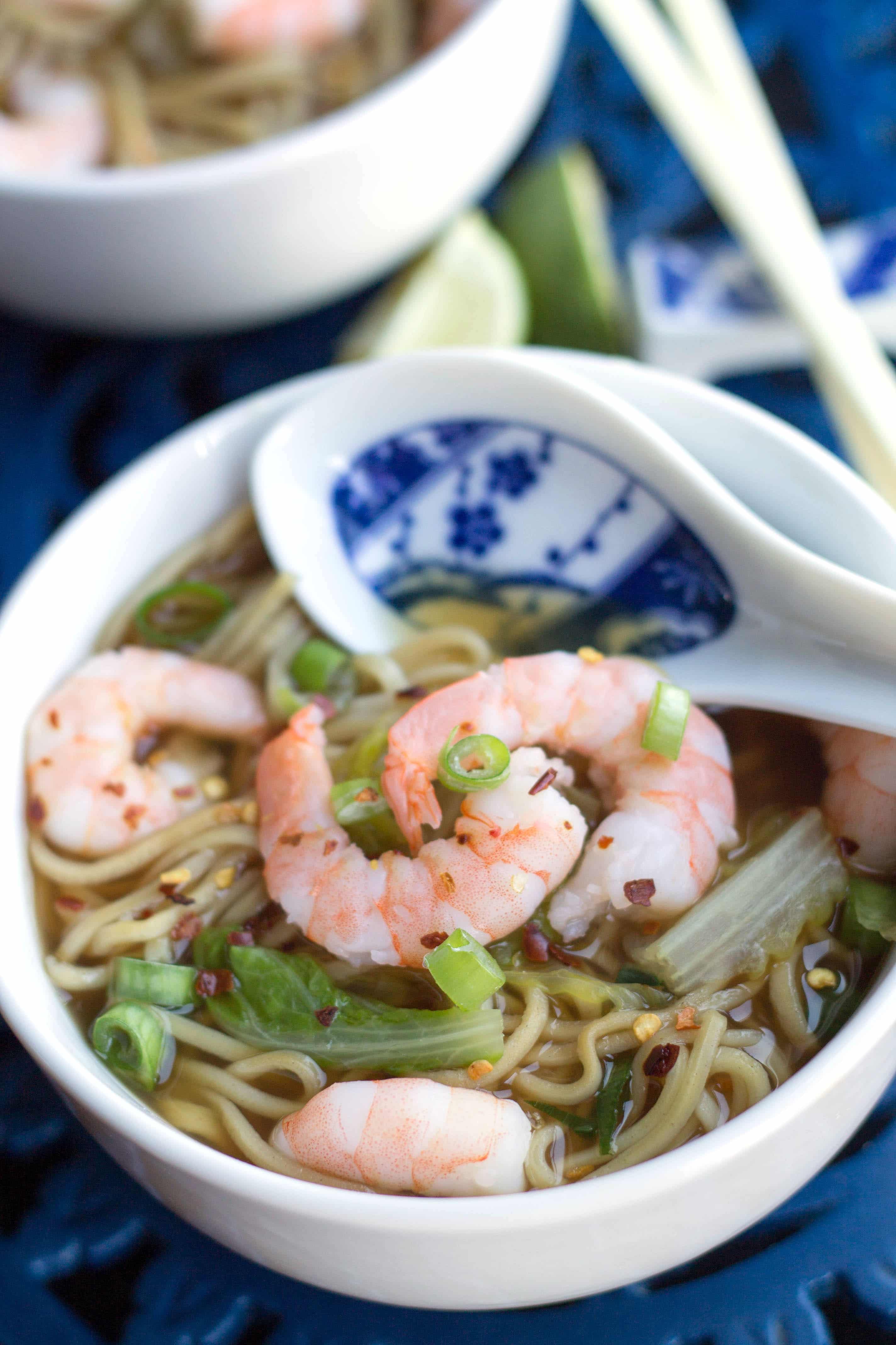 Quick Chinese Shrimp Noodle Soup - Erren's Kitchen