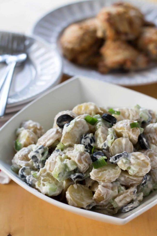 Speedy Potato Salad with Olives & Green Onions Erren's Kitchen