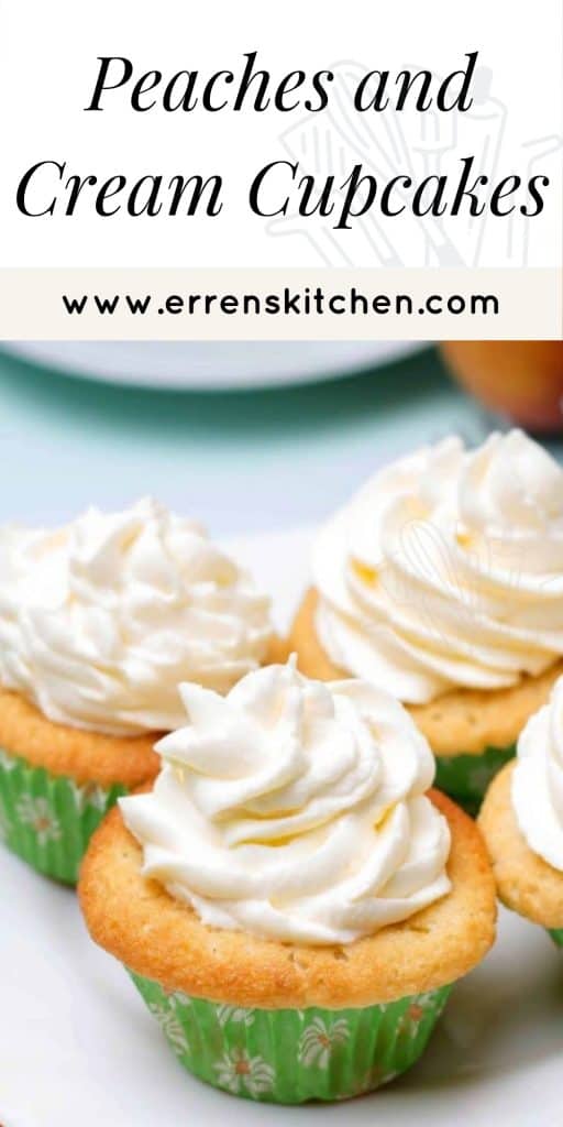 Peaches and Cream Cupcakes