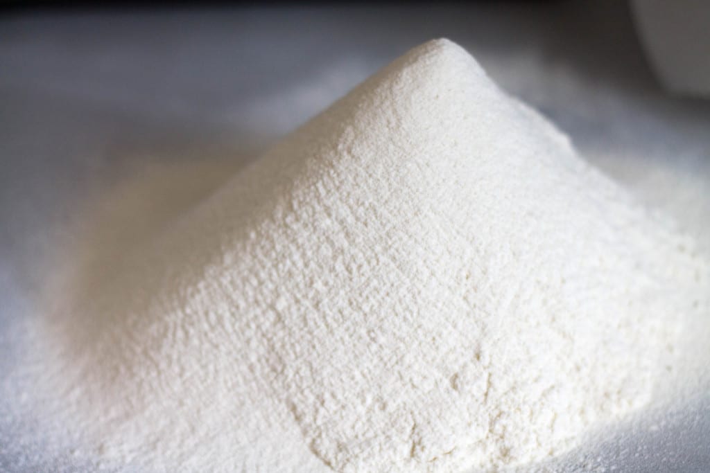 The flour mixture sifted togther
