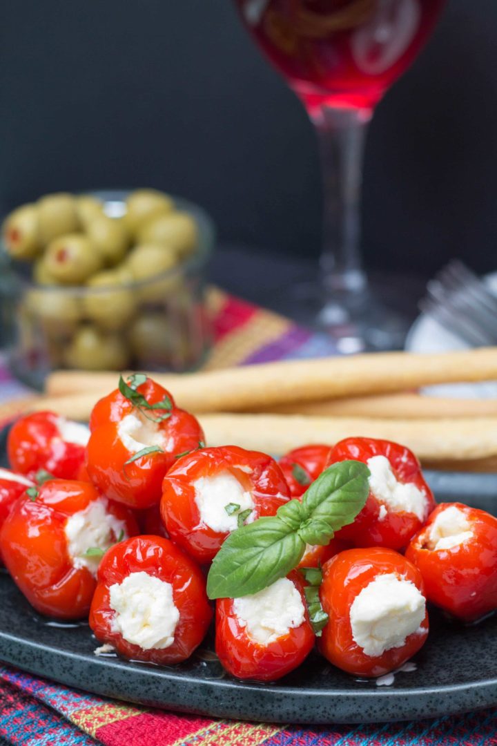 Cream Cheese & Ricotta Stuffed Piquante Peppers
