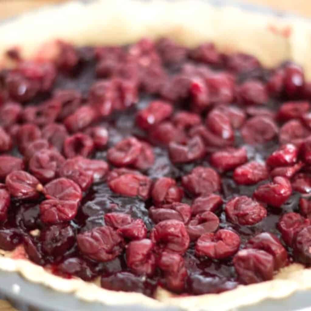 the tart with the cherry filling