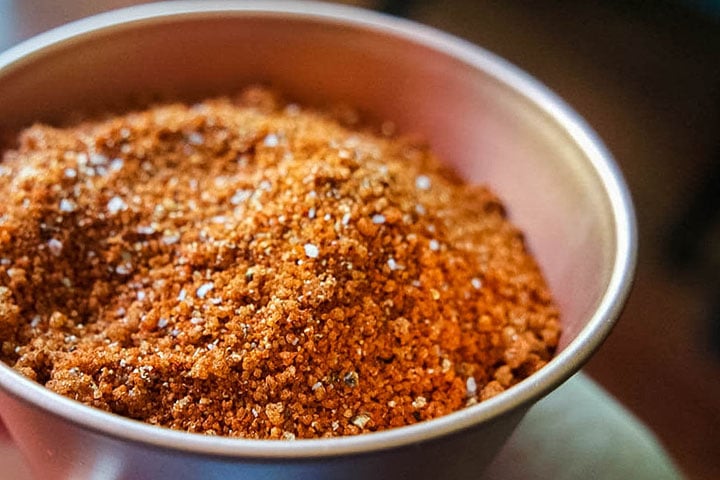 the Rib rub seasoning in a bowl