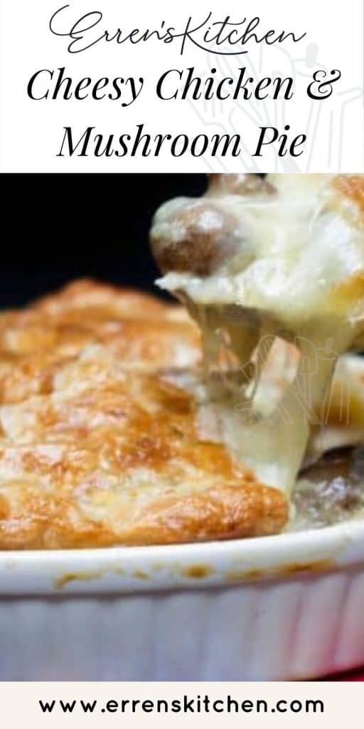 chicken and mushroom pie ready to eat