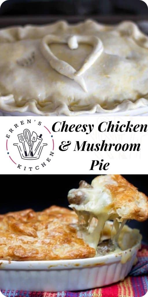 two pictures of the unbaked and baked pie