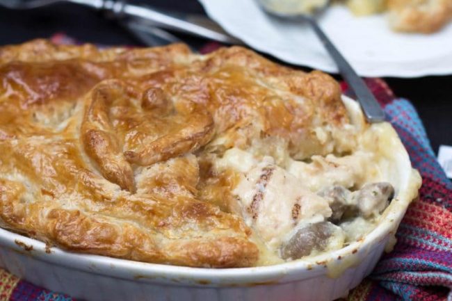 Cheesy Chicken & Mushroom Pie - Simple and delicious comfort food