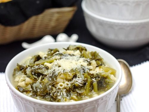 Escarole Pasta Soup Italian Comfort Food In A Bowl